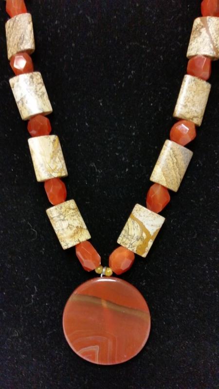 Carnelian and Jasper Necklace