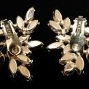 WEISS Lavender Rhinestone Clip Earrings