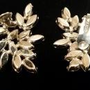 WEISS Lavender Rhinestone Clip Earrings