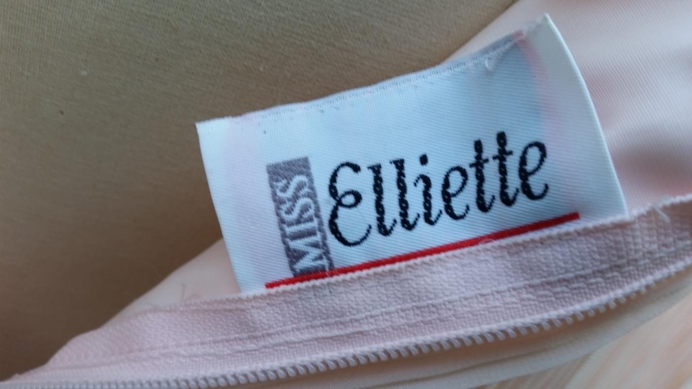 Vintage 70's Miss Elliette Pale Pink Crepe Chiffon Gown