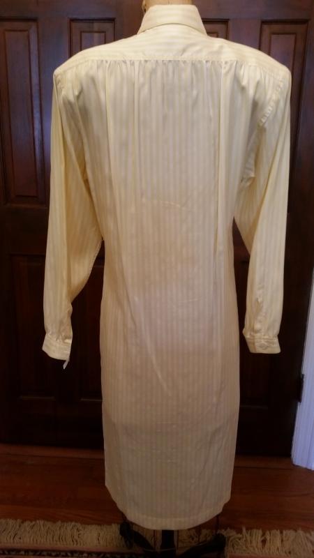 Vintage 1970's Gucci Yellow & White Striped Shirt Dress Size 38