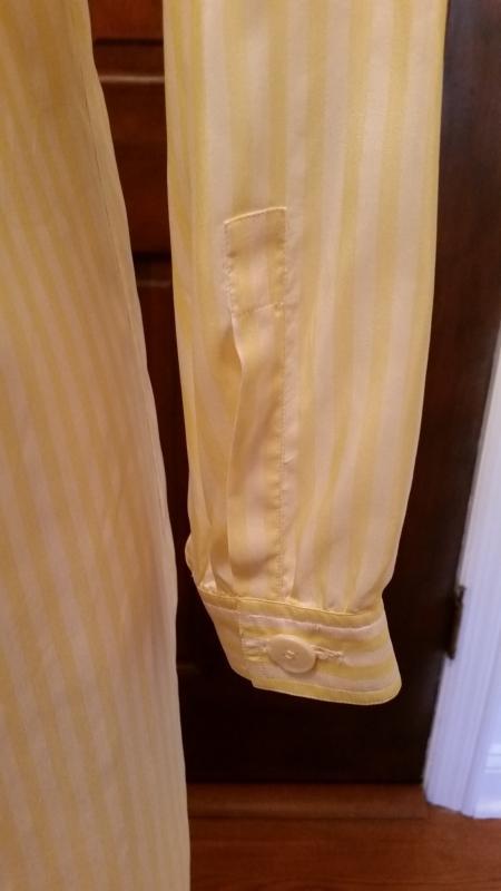 Vintage 1970's Gucci Yellow & White Striped Shirt Dress Size 38