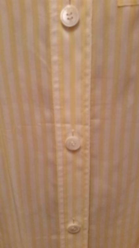 Vintage 1970's Gucci Yellow & White Striped Shirt Dress Size 38