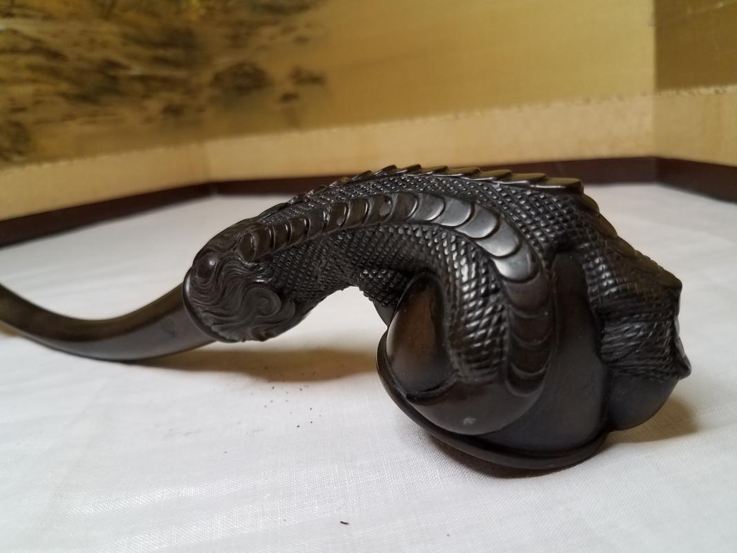 KB&B Kaufman Brothers & Bondy Gutta Percha Carved Eagle Claw Talon Pipe