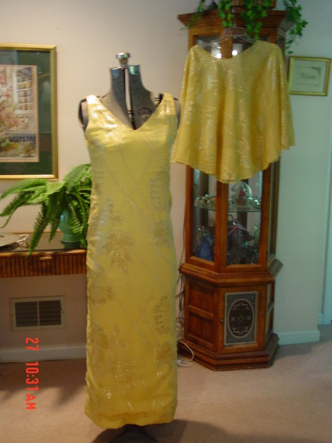 Yellow Cocktail Dress & Sheath by Shannon Rodgers for Jerry Silverman