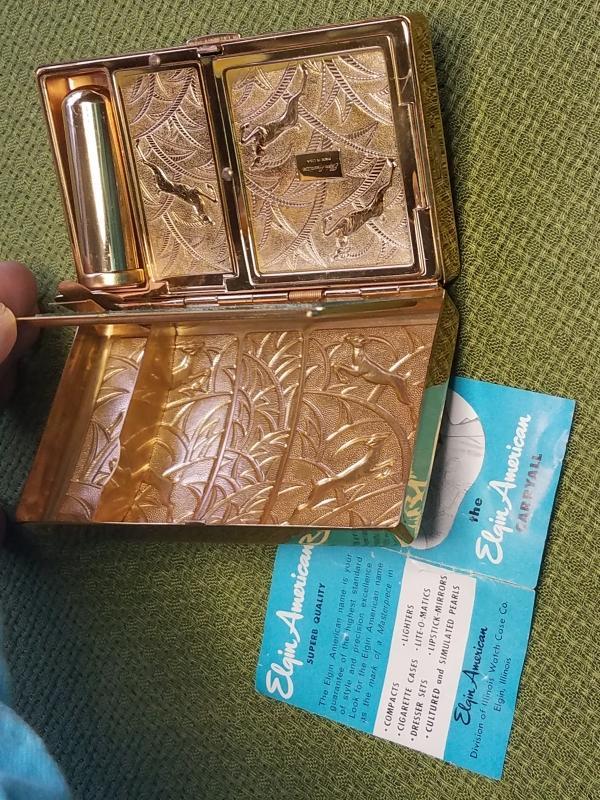 Elgin American Gold Gazelle Carryall Compact Dance Purse Necessaire Minaudière