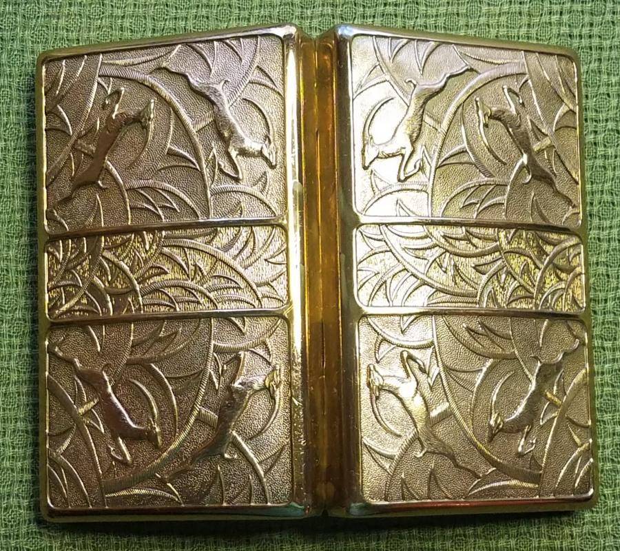 Elgin American Gold Gazelle Carryall Compact Dance Purse Necessaire Minaudière