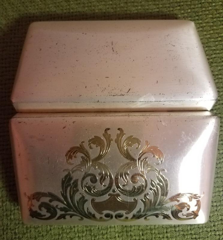Elgin American Gold on Silver Carryall Compact Dance Purse Necessaire Minaudière