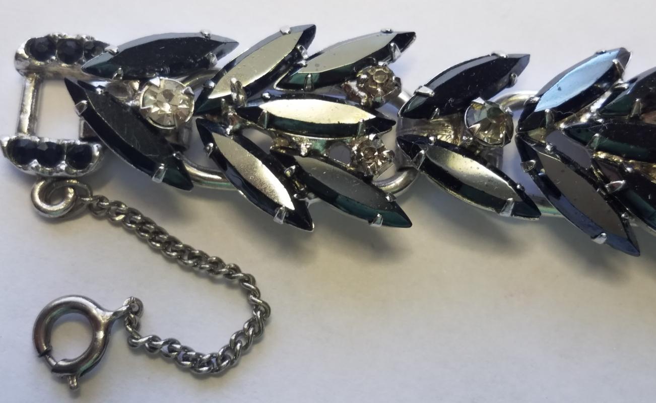 Juliana DeLizza & Elster D&E Black & Diamond Hematite Bracelet Book Piece
