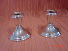 Pair of Gorham Puritan 838 Sterling Candleholders