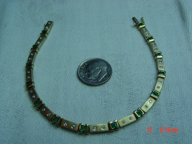 585 14K Gold Bracelet 1/2K Diamonds 1-1/2-2K