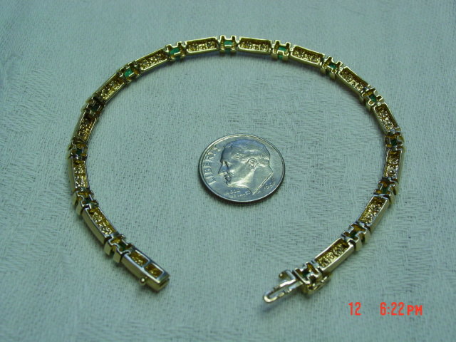 585 14K Gold Bracelet 1/2K Diamonds 1-1/2-2K