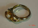 Adjustable Goldtone & Real Pearl Cocktail Ring