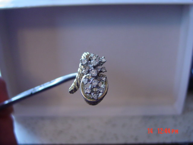 Gold Adjustable Cornucopia Clear Rhinestone Cocktail Ring