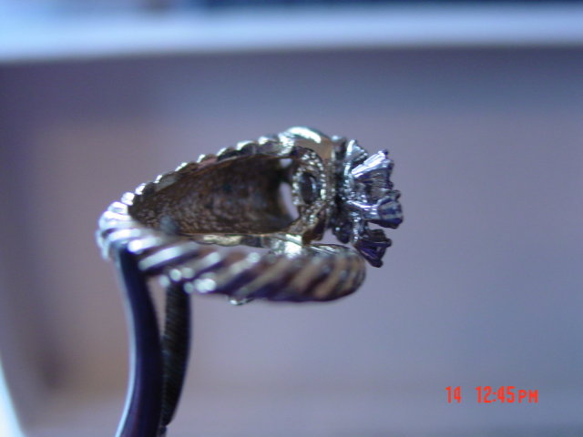 Gold Adjustable Cornucopia Clear Rhinestone Cocktail Ring