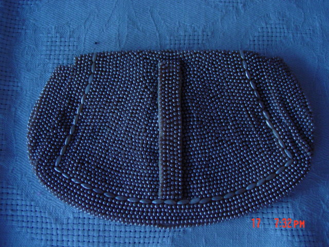 Vintage Imitation Pearl Bead Evening Clutch Bag Purse