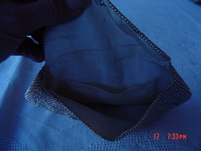 Vintage Imitation Pearl Bead Evening Clutch Bag Purse