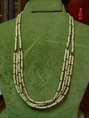 Bone Sliced Bead Necklace