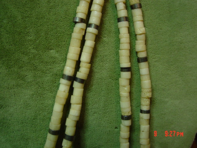 Bone Sliced Bead Necklace