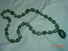 Egyptian Stone Scarab Necklace