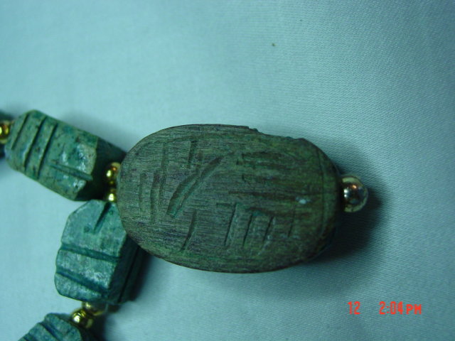 Egyptian Stone Scarab Necklace