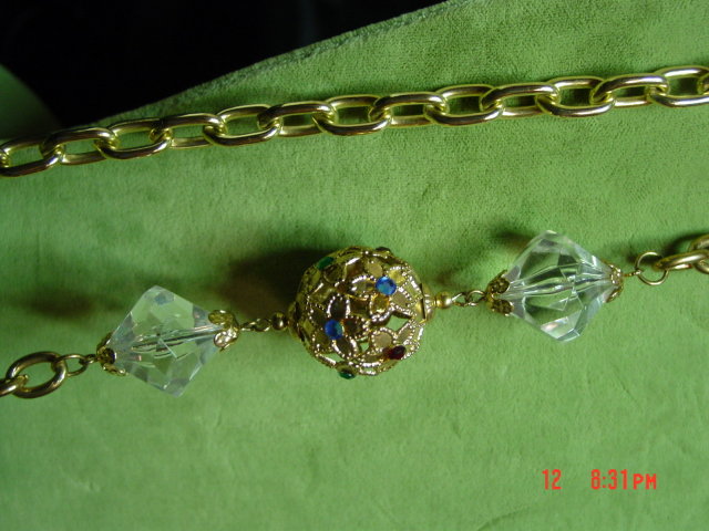 Mod 60's Long Gold Chain Necklace