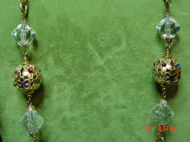 Mod 60's Long Gold Chain Necklace