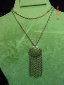 Vintage Brass Filigree Pendant & Chain