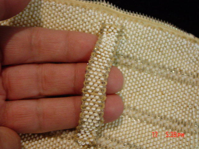 Vintage Czechoslovakia Seed Bead Belt Purse