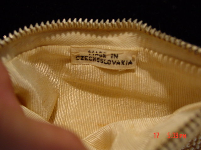 Vintage Czechoslovakia Seed Bead Belt Purse