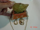 Antique Native American Indian Iroquois Beaded Box Cylinder Purse