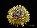 Vintage Erwin Pearl Chrysanthemum Brooch Pin & Clip Earrings