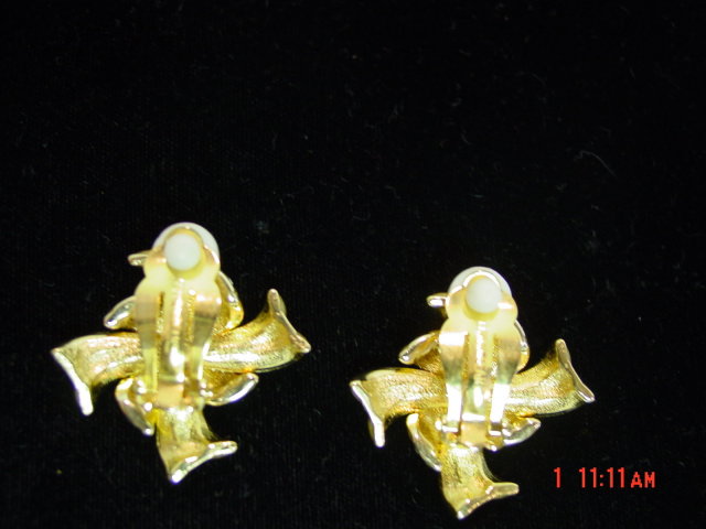 Erwin Pearl Gold & Cubic Zirconia Clip Earrings