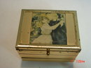 Vintage Gold Metal Accordian Stacking Jewelry Box