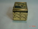 Vintage Gold Metal Accordian Stacking Jewelry Box