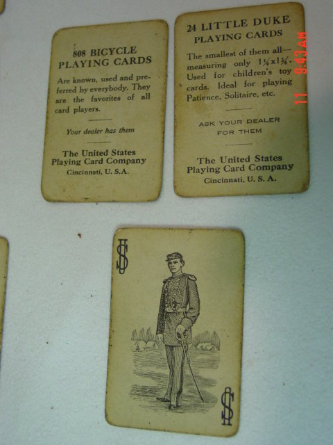 Antique Miniature 343 Cadets Ashville, NC, Souvenir Playing Cards in Leather Case