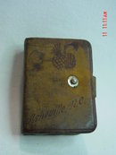 Antique Miniature 343 Cadets Ashville, NC, Souvenir Playing Cards in Leather Case
