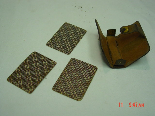 Antique Miniature 343 Cadets Ashville, NC, Souvenir Playing Cards in Leather Case