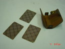Antique Miniature 343 Cadets Ashville, NC, Souvenir Playing Cards in Leather Case