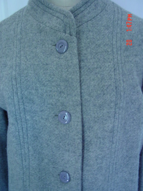 Ladies Gray Grey Wool Coat Made in England
