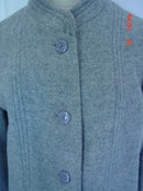 Ladies Gray Grey Wool Coat Made in England