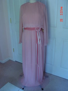 Old Rose Chiffon Evening Gown Dress by Miss Elliette