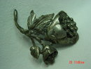 Old Pot Metal Flower Brooch