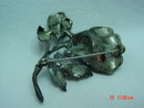 Old Pot Metal Flower Brooch