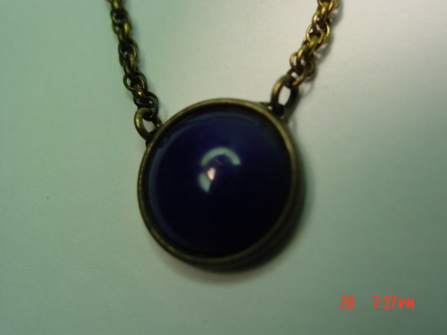 Kreiser Gold Plated Navy Blue Glass Tie Clip Bar