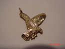 10K Gold Eagle Pendant Signed NF