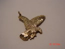 10K Gold Eagle Pendant Signed NF