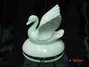 White Porcelain Hinged Swan Box