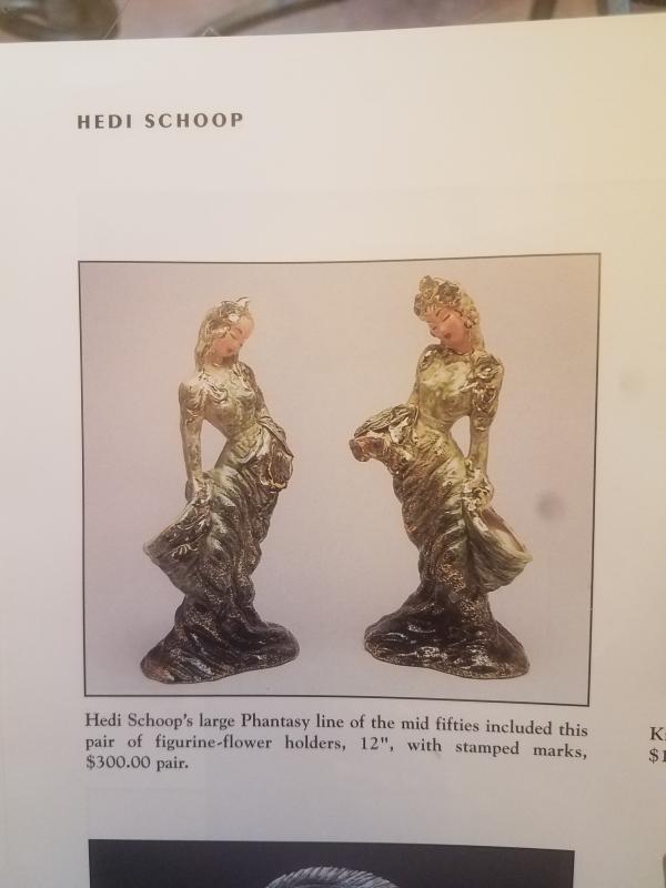 Pair of 1950's Hedi Schoop Geisha Girls Flower Holders Figurines