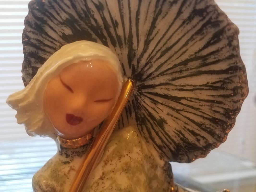 Pair of 1950's Hedi Schoop Geisha Girls Flower Holders Figurines